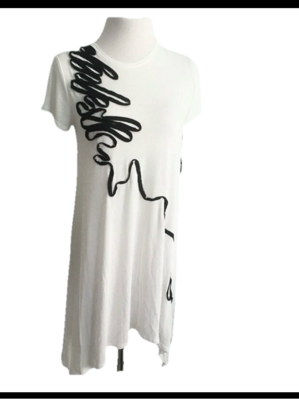 🖤NWT DOO. RI X Macys Impulse Black Ribbon Dress Tunic Top Doo.Ri Doo-Ri XS